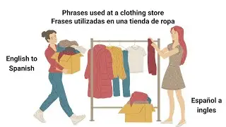 Frases utilizadas en la tienda de ropa - Phrases uses at the clothing store  #spanish