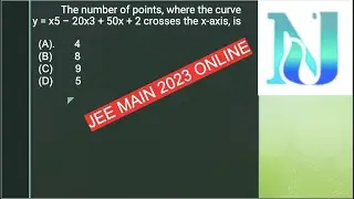 The number of points, where the curve y = x5 &ndash; 20x3 + 50x + 2 crosses the x-axis, is