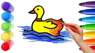 How To Draw cute SWAN Drawing, Painting & Coloring For Kids and Toddlers_🌈🎨