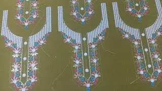  सूट का डिज़ाइन कैसा बनता है कढ़ाई 👍 embroidery machine design work.#plzz_subscribe  