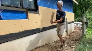 Custom flashing and Gutex insulation install