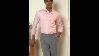 Flex Waist 4-Way Stretch Formal Trousers in Light Grey