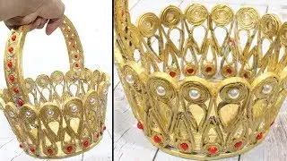 Newspaper basket craft  Flower girl baskets ideas  Very Beautifull