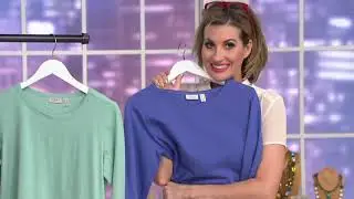 LOGO by Lori Goldstein Cotton Slub Dress with Embroidery on QVC