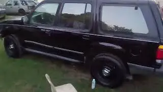 Poor boys natural tire dressing test with Walmart tire brush 