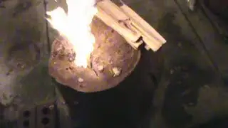 Hollow wood log candle