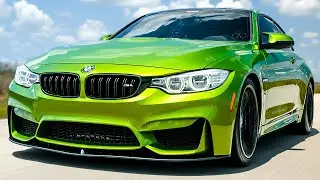 1 Hour | BMW F82 M4 Java Green Background Mix | 4K