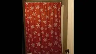Merry (belated) Christmas! Shower #asmr with a red & white snowflake shower curtain (1 hr. loop)
