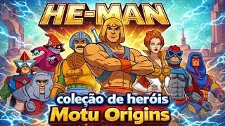 GUERREIROS HERÓICOS DE ETÉRNIA: FIGURAS DA COLEÇÃO MOTU ORIGINS DA MATTEL;