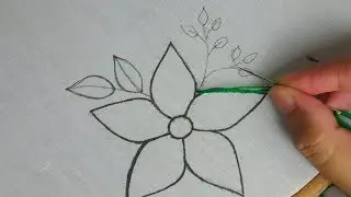 Amazing easy hand embroidery beautiful flower design