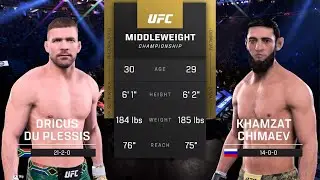 ДРИКУС ДЮ ПЛЕССИ VS ХАМЗАТ ЧИМАЕВ UFC 5 CPU VS CPU