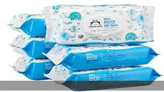 Amazon Brand - Mama Bear 99% Water Baby Wipes, Hypoallergenic, Fragrance Free,72 Count (Pack of 6)