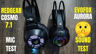 Evofox AURORA Vs Redgear COSMO 7.1 Gaming Headphone | Mic Test | Sound Test | Which Is BEST In 2025