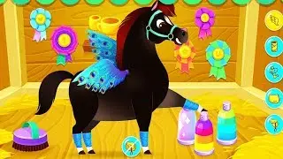 Horse Virtual Pet Care - Play Feeding Dress Up With Adorable Pony Pixie By Bubadu Kids Games