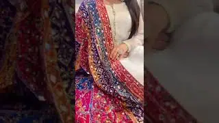 White suit & multi colour dupatta #beautiful #dress #lovely #suit  #shorts #subscribe for more