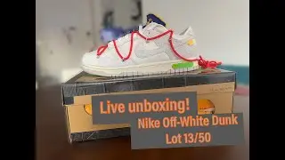 Live Unboxing! Off-White x Nike Dunk Low Unboxing 