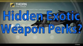 Destiny - Exotic Weapon Hidden Perks