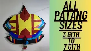all patang sizes 3gith to 7gith patang sizes full detail video by @Billu_khan007 #youtube #kite