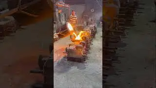 Casting process #trending #machine #heavymetal #molten #metal #steel #alloy #resvloggers #viral