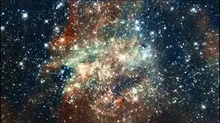 Gentle view of stars and space with soothing beautiful relaxing music, meditation, deep sleep music.