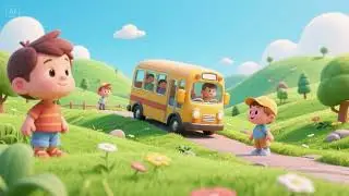 The Bus Travels Over Hills and Dales | Nursery Rhymes & Kids Songs
