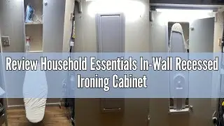 Review Household Essentials In-Wall Recessed Ironing Cabinet With Storage Shelves, White