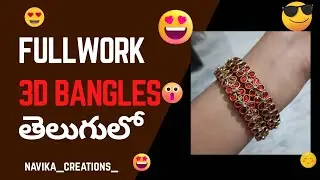 3D fullwork bangles#navikacreations #silkthreadbangles 