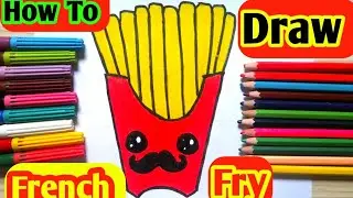 How To Draw Cute French Fry|Easy French Fry Drawing |Colors pencil Drawing|