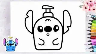 How to Draw a Cute Shampoo Bottle Inspired by Stitch