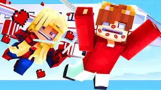PULEI DO AVIÃO E A MENINA ARANHA VOOU ATRAS DE MIM QUERENDO BEIJOS NO MINECRAFT
