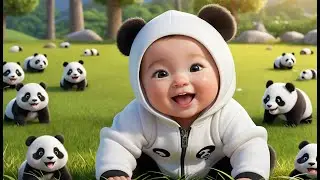 🐼 Tiny Baby Pandas Tumbling on Soft Grass 🌿🎶 | Fun Action & Learning Song for Toddlers