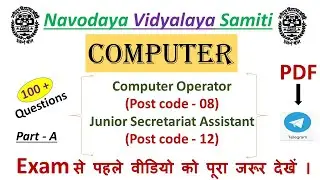 NVS JSA Computer Marathon | Junior Secretariat Assistant | Navodaya Vidyalaya Vacancy 2022 #computer
