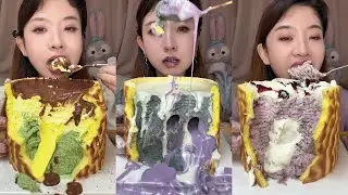 Creamy Big Cake Mukbang🤤🎧 | Relax & Unwind with ASMR #eatingshow #eatwithme  #mukbangeating