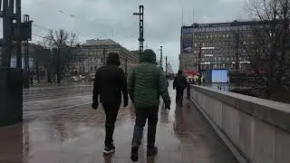 Tampere City Centre Walk 🇫🇮 Cold City Centre in Finland 2026 4K Binaural Walking Tour 🇫🇮