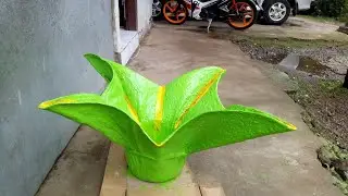 TUTORIAL POT BUNGA TERKEREN - BAHAN DARI HANDUK BEKAS