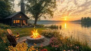 🌷 Dreamy Lakeside Sunset: Gentle Breeze & Nature Sounds to Relieve Anxiety and Unwind | ASMR