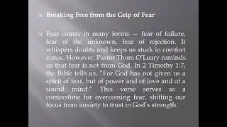 Mountainbrook Church Pastor Thom O&rsquo;Leary&rsquo;s Message of Courage and Trust: Stepping Out of Fear