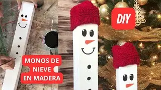 DIY WOODEN SNOWMEN