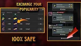 Exchange your popularity 😱 100% safe method #pubgmobile