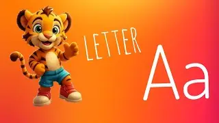 Funny way to learn how to write and say letter A a , interesting cartoon .