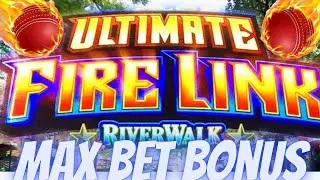 MAX BET BONUS ON ULTIMATE FIRE LINK RIVER WALK SLOT MACHINE LIVE PLAY AT COSMOPOLITAN LAS VEGAS