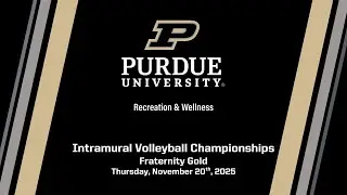 2025 Purdue University Intramural Volleyball Championships - Fraternity Gold