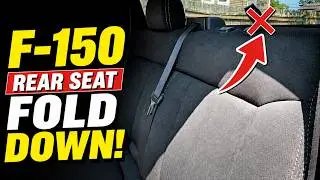 How to fold down rear seat back on 2009-20014 Ford F-150 Super Crew