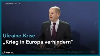 Ukraine-Krise: Pressekonferenz mit Scholz, Macron und Duda