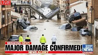Spain Is DROWNING!: Storm Leo Turns Entire Cities Into Rivers, Towns Submerged  (Shocking Footage)