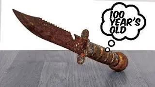 Super Rusty Survival Knife Restoration...Rambo's Lost Knife?@Lost&Restored