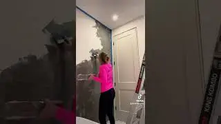 Easy DIY Venetian Plaster Accent Wall! Product Link in Bio! #diy #accentwall #venetianplaster #ad