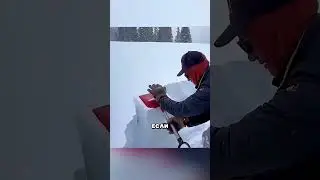 Тест снега лопатой #факты #горы #skiing #redbull