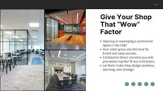 UAE's Commercial Shop Fit-Out Contractors| Smart Platform for Connecting with Skilled Contractors