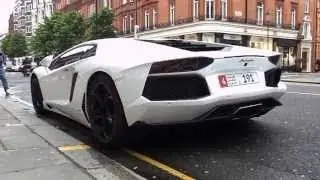 White Arab Lamborghini Aventador : Combo with Bugatti Veyron GS